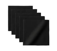 Lunpoem 5PCS Soft Men's Handkerchiefs and Suit Pocket Square Set, Small Handkerchiefs for Wedding Tuxedo Pocket Hanky, Premium Hankies Mens Cotton Black Pocket Square for Men Formal Occasions