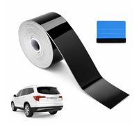 Lunpoem Gloss Black Car Vinyl Wrap Tape Kit, scratch resistant Black Permanent Vinyl Protective Film For Door Sills And Exterior Surfaces, Flexible Car Wrap Vinyl And Carbon Fibre Tape Alternative