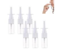 Lunpog Nasal Spray Bottle, 6 Pcs Mist Spray Bottle Clear Empty Rhinitis Care Sprayer Direct Spray Container for Saline, 20ml