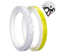 Lunpog Reflective Tape, 2 Rolls Waterproof High Visibility Reflector Warning Stickers Reflective Tape Self Adhesive Reflector Safety Warning Tape for Outdoor Vehicles Bikes Helmets, 10mm x 8M
