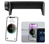 LUNQIN Car Magnetic Phone Mount for Ford Mustang Mach E 2021 2022 2023 2024 2025 2026 Mach-E Auto Interior Accessories Best Cellphone Holder Fast 15W Wireless Charger Cell Phones Charging Screen Stand