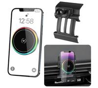 LUNQIN Car Magnetic Phone Mount for Mazda CX-90 CX90 2024 2025 and Mazda CX-70 CX70 2025 Auto Interior Accessories Best Cellphone Holder Fast 15W Wireless Charger Cell Phones Charging Screen Stand