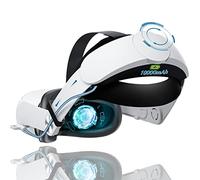 Lunriwis Saqico Head Strap with Battery for Oculus Quest 2, 10000mAh Battery Pack Extend 8H Playtime, Fast Charging VR Power, Adjustable Elite Strap Replacement Accessories for Oculus/Meta Quest 2