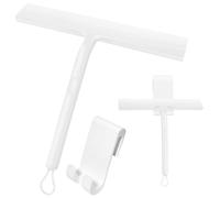 Lunriwis Shower Squeegee Silicone Window Wiper Squeegee Shower Cleaner With Silicone Hook for Bathroom Mirror Wipe Car Glass Door Window Cleaning