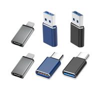 Luntak 6 Pack [USB to USB C]&USB C to USB&Type C to Lighting Aluminum C to USB Adaptor Fast Data Transfer and Charge Lightning to Type C Adapter Compatible with iPhone/iPad/PC/MacBook/and So On