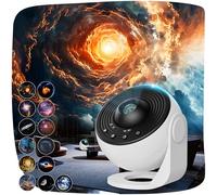 Luntrae Galaxy Projector Light PRO with 13 Film Discs, Planetarium Star Projector, 360° Starry Sky Night Light Nebula Lamp, Celestial Night Light for Adults Kids Bedroom Decoration, White