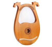 Luntus Lyre Harp 16 Wooden String Sharp Solid Wood Mahogany Lyre Harp with Tuning Key for Music Lovers Beginners