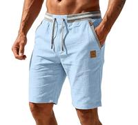 LUNULE Motorbike Trousers Mens Men's Summer Solid Color Short Cargo Shorts with Multi Pocket Baggy Bermuda Trousers Modern Work Trouser Men's Regular Fit Cargo Trouser Stretch Trekking Hiking Shorts