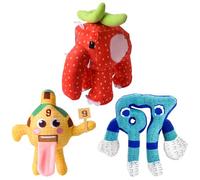 lunule Steal Brainrot Toys Plush Cute Italian Brainrot Funny Stuffed Animal Soft Decorative Cushion for Kids Teens Collectible Blue Meme Plushie Gift for Christmas Birthday Home (Red)