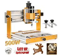 Lunyee 3018 Pro Ultra CNC Machine 500W All-Metal CNC Router Machine, Upgraded 3 Axis Engraver Machine Limit Switches & Emergency-Stop with GRBL Offline Control for Metal, Wood, Acrylic, PCB MDF