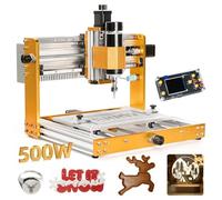 Lunyee 3018 Pro Ultra CNC Milling Machine, 500W All Metal Milling Machine, Improved 3-Axis Engraving Machine Limit Switch and Emergency Stop with GRBL Offline Control for Metal, Wood, Acrylic, PCB-MDF