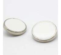 LUNYY 15/18/20mm 10PCS Flat Gold/Silver Rim Black/White Oil Metal Buttons Shank For Suits And Coat Apparel Sewing Accessories