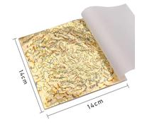 LUNYY Gold Leaf Sheets Red Copper Foil in Nail Decoration Ceramic Art Craft Paper Gilding 14X14cm Variegated Bronze Leaf 50pcs/booklet