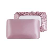 LUNYY Pillowcase - Memory Elastic Band - Satin Silk, Solid Color