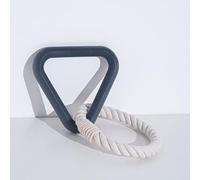 LUNYY Rubber Dog Toy Triangle Cotton Rope Pull Ring Pet Molar Clean Tooth Chew Toys Funny Interactive Training Tug of War Dog Toys