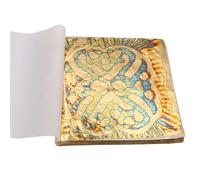 LUNYY Gold Leaf Sheets – Variegated Copper Foils for Arts, Nail & Ceramics – 50pcs Bronze 14x14cm