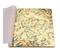 LUNYY Gold Leaf Sheets – Variegated Copper Foils for Arts & Crafts, Nails, Ceramics – 50 pcs 14x14cm