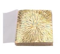 LUNYY Gold Leaf Sheets - Variegated Copper Foils for Crafts, Nails & Ceramics, 50 pcs 14x14 cm