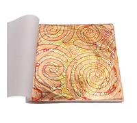 LUNYY Variegated Copper Foils Gold Leaf Sheets for Arts Craft Paper Nail Decorations CeramicsHome Gilding 50pcs Bronze Leaves 14X14cm
