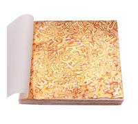LUNYY Variegated Copper Foil Gold Leaf Sheets - 50 pcs Bronze 14x14 cm for Arts & Crafts
