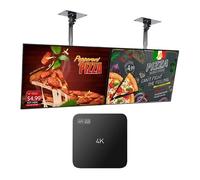 Lunzn YM05 Digital Signage Advertising Display Box, Commercial AD Media Player for Business, Portable, Customizable AD, HDMI Input, WiFi Enabled, USB Playback