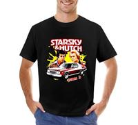 LUO BAN ZHANG Starsky-and-Hutch-TV-Series-T-Shirt-Plus-Size-t-Shirts-Oversized-t-Shirt-Mens-Graphic Black 3XL