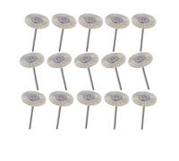 Luo ke 15 Pcs White Mini Wire Brush Wheel Nylon Bristle Polishing Wheel 3mm Shank for Dremel (T Shape)