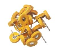 Luo ke 20 Pcs Little Buffing Wheel, 1/8 Inch Cloth Polishing Wheel for Rotary Tools Includes Dremel (Yellow)