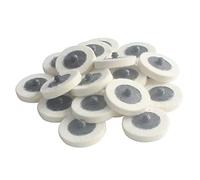 Luo ke 20 Pcs Surface Conditioning Quick Change Compressed Wool Felt Buffing Discs, 2 Inch Dia Fine Polishing Pads(White)