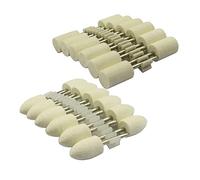 Luo ke 24 Pcs Wool Polishing Bit, 1/8 Inch Shank Felt Buffing Tips for Dremel Rotary Tool (Polishing Head Diameter: 12 mm)
