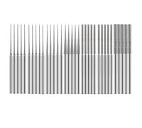 Luo ke 35Pcs Diamond Mounted Bead Reamer, 3/32" Shank Needle Shape Diamond Drill Bits Stone Carving Sets for Rotary Tool
