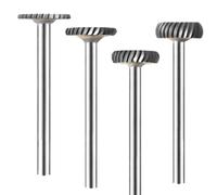 Luo ke 4 Pcs T Type Aluminum Cutting Burr, 1/8'' Shank Arc T Shape Tungsten Carbide Burs for Rotary Tools (T Type)