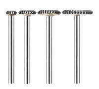Luo ke 4 Pcs T Type Aluminum Cutting Burr, 1/8'' Shank T Type Chamfer Shape Tungsten Carbide Burs for Rotary Tools (Y Type)