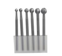 Luo ke 6 Pcs 2.5mm - 5mm Round Ball Burr