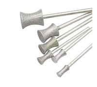 Luo ke 6 Pcs Concave Arc Diamond Burs - Coarse Grit Diamond Mounted Grinding Bits Diamond Burr Bracelet/Ring Making Tools for Rotary Tool/Die Grinder (80#)