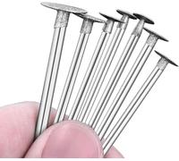 Luo ke 7 Pcs T Shape Diamond Cutting Burr, 1/8'' Shank Diamond Burs Stone Carving Sets For Dremel Rotary Tools