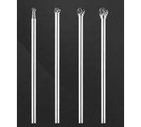 Luo ke 75mm Extra Long Carbide Burr Sets, 1/8 Inch Shank Rotary Aluminum Cutting Tungsten Carbide Ball Burs (D Type Ball Shape)