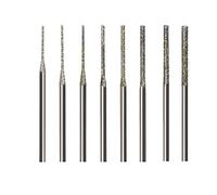 Luo ke 8 Pcs Extra Long Diamond Coated Bead Reamer,3/32 Inch Shank Diamond Burr for Rotary Tool Includes Dremel