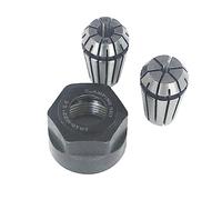 Luo ke ER16 Spring Collet Nut Set - High Precision ER Collet Chucks (1/8", "1/4 Inch) with Clamping Nuts for CNC Engraving Machine