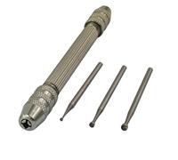 LUO KE Luo ke 3 Pcs Round Cup Burr, 3/32'' Shank Wire Rounder Burs with Hand Drill Wire Twisting Tools (Cup Burr Size: 1.2mm/1.8mm/2.3mm)