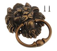 LuoAXINN 1Pc 6 Inch Door Knocker With Mounting Screws 3 Colors Home Decor Head Handle Pull Door for Wardrobe & Entrance Doors(Bronze)