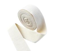 LuoAXINN 5 Meters 20-50mm Cotton Webbings 1.5mm Thick High Tenacity Backpack Strap Webbing Label Ribbon Clothes Sewing Tape Bias Binding for Handbag, Indoor&Outdoor Gear, DIY Projects(Beige,25mm)