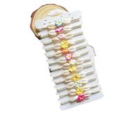 LuoAXINN Beach Bracelets 12 Pieces/Set Ocean Shell Mixed Color Flower Wax Thread Woven Bracelets Beach Party Jewelry Accessory Set for Women