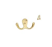 LuoAXINN Brass Robe Hooks Vintage Hanger Wall Brass Clothes Hook Coat Bag Hat Hanging Metal Door Back Holder Bathroom Kitchen Antique Rack with Screw for Doors(2pcs A)