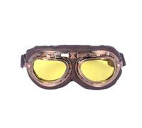 LuoAXINN Helmet Goggles Retro Motorcycle Goggles Glasses Vintage Moto | Classic for Harley Pilot Steampunk ATV Bike Copper Helmet