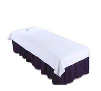 LuoAXINN Massage Bed Cover Waterproof Oilproof Beauty Salon Bed Sheets SPA Massage Skin-friendly Filmed Bed Table Cover Sheet for Salon Barbershop(WHITE,190x118 with hole)