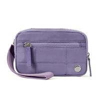 LuoAXINN Puffer Wristlet Wallets for Women, Nylon Quilted Wallet with 3-Zipper Purse for Travel Credit Card Holder Phone Organizer for Travel Shopping(Dark Purple)