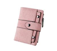 LuoAXINN Women Coin Purse Casual Style Simple Retro Rivets Short Wallet Coin Purse Card Holders Handbag Woman's Wallet for Ladies(Pink)