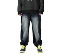 LUOBANIU Men's Baggy Jeans Hip Hop Jeans Loose fit 90s Vintage Cargo Pants Baggy Fit Denim Pants Fashion Dance Skater Skateboard Pants 1966 42