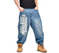 LUOBANIU Men's Fashion Baggy Jeans Straight Leg Denim Loose Fit Vintage Hip Hop Style Dance Skateboard Pants 1769BU 40